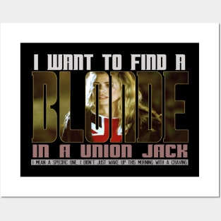 Blonde in a Union Jack Posters and Art